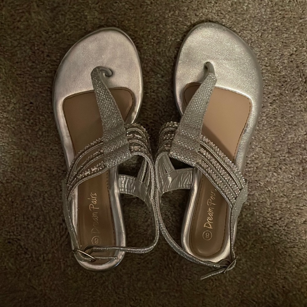 Dream Pairs sandals, silver, size 8